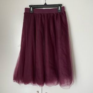 Plum tulle skirt